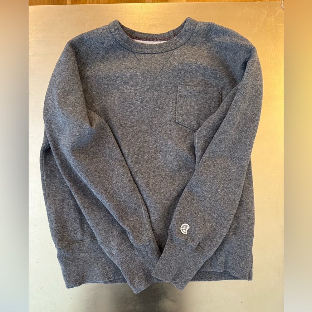 todd synder champion crew neck in grey as small